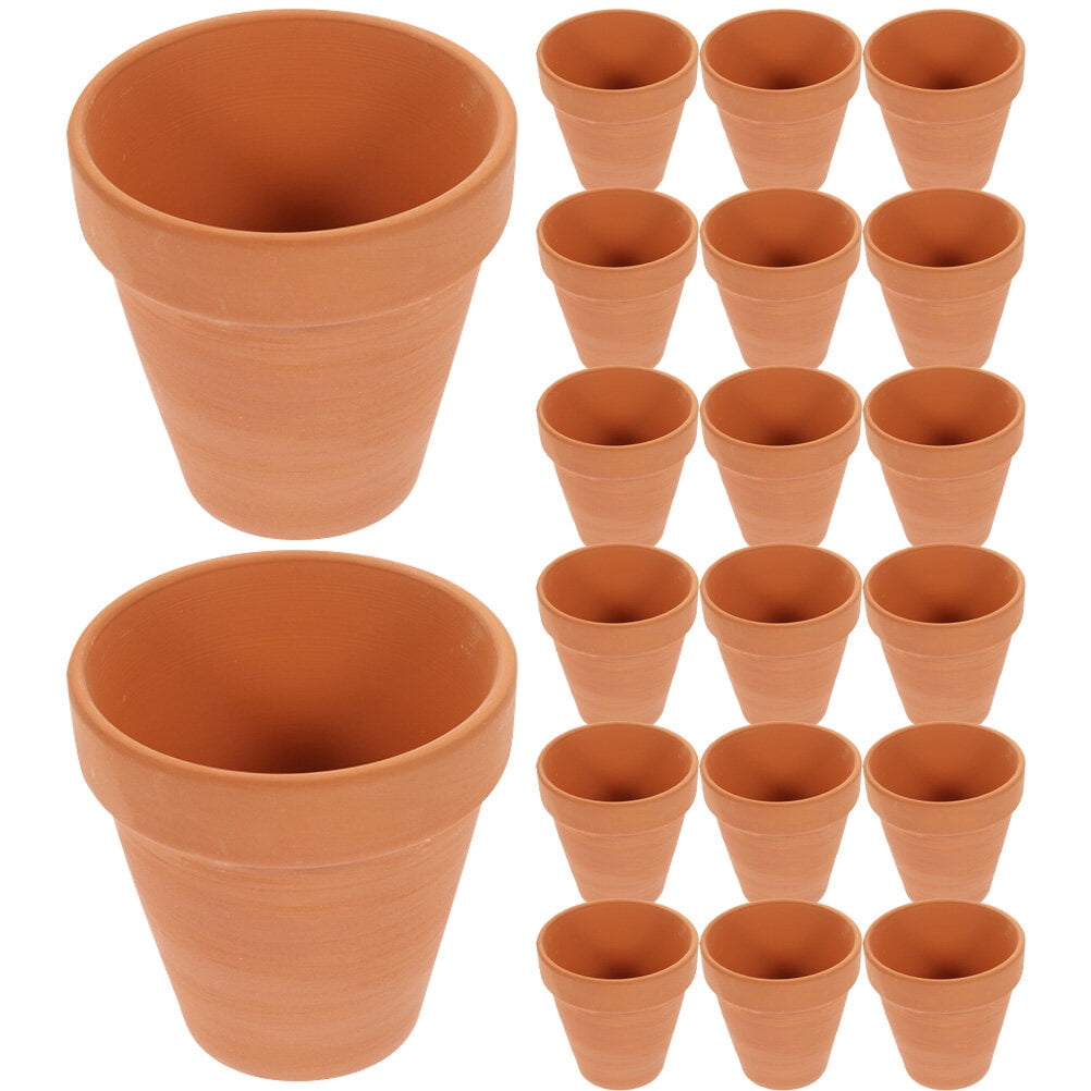 Miangastore 20pcs Mini Terracotta Pots with Drainage Holes Succulent Cactus Nursery Planter