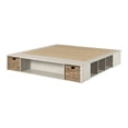 thumbnail image 2 of South Shore Avilla King Storage Platform Bed with Wicker Baskets, in Winter Oak, 2 of 14