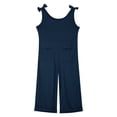 thumbnail image 4 of MIASHUI Girl's Jumpsuits Summer Sleeveless Overalls Kids Round Neck Long Pants Rompers,Navy,5-6 Years, 4 of 5