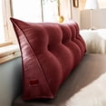 thumbnail image 2 of Cuxi Triangular Headrest Pillow Back Support 50X60Cm, Ergonomic Bed Rest for Reading, Dormitory, Sofa, Bunk Beds, Detachable Cover, Lumbar Cushion, Bedside Pillow Multicolor, 2 of 4