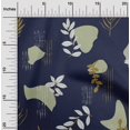 thumbnail image 2 of oneOone Silk Tabby Navy Blue Fabric Abstracts Fabric For Sewing Printed Craft Fabric By The Yard 42 Inch Wide, 2 of 5