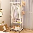 thumbnail image 2 of Kyursd Summer Home/Kitchen Organizers and Storage Special Offer！Coat Rack Freestanding Closet Organizer Hall Tree With 2 Storage Shelves Corner Storage Organizer For Entryway Bedroom, 2 of 6