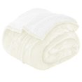 thumbnail image 2 of Sherpa Blanket 60*80In (Off-White), Home Fleece Blanket Twin/Twin Extra Long Blanket for Bed Sofa and Couch Warm & Lightweight & Soft Reversible 60×80Inch, Blanket*1 Piece, 2 of 9
