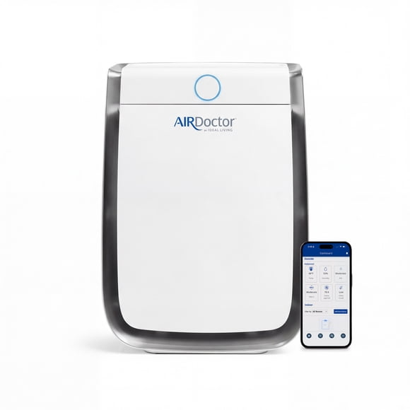 AirDoctor 3500i Purificateur d'Air Intelligent pour Salons et Chambres, Filtration à 3 Étapes avec Préfiltre, UltraHEPA, Capture des Particules de Carbone/voc