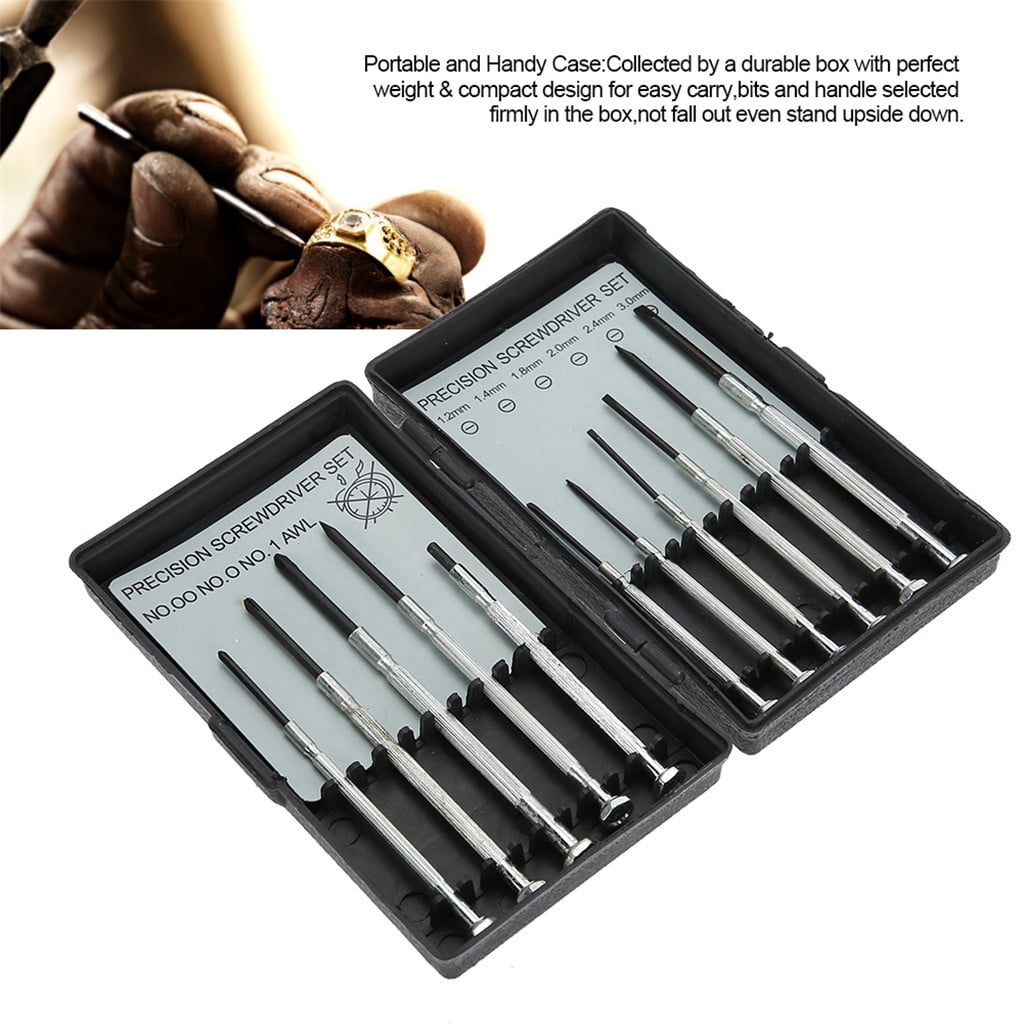 11pcs Precision Mini Screwdriver Set Watch Screw Alloy Tools Kit Snap on Hard Handle Screwdriver Set Snap on Screwdriver Set 60 in 1 Screwdriver Set Phone Screwdriver Set Small Battery Screwdriver