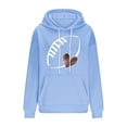 thumbnail image 4 of Dagegui Chandails à Capuche pour Femmes, Graphiques Tendance, Manches Longues, Chandails à Capuche en Molleton Mince, Chandails à Enfiler, Hauts, Automne Hiver, Bleu Pâle, TG, 4 of 5