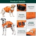 thumbnail image 3 of Kuoser Dog Life Jacket, Reflective and Adjustable Life Vest for Small Medium Large Dogs Yellow, XXL, 3 of 8