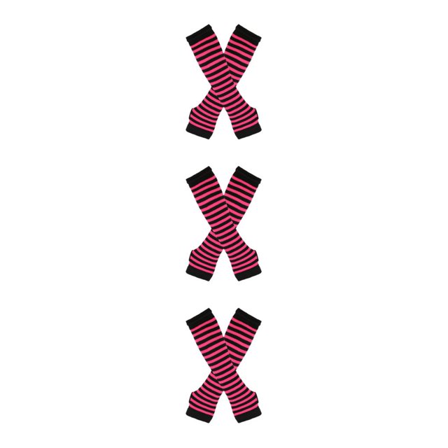 Maytalsory Bas Longs Épais et Confortables en Polyester Faciles à Assortir rose Rouge et Noir 3Set