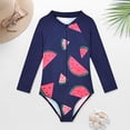 thumbnail image 2 of TIEVOSA and Girls Swimsuit Rash Guard Long Sleeve 1 Piece Zipper Bathing Suits UPF 50+ Sun Protections 3-13 Years Old, 2 of 4
