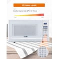 thumbnail image 3 of Commercial Chef 1.4 Cu. Ft. Countertop Microwave Oven, Touch Controls with Digital Display, 1100W, Push Button Door, CHM14110W6C, White, 3 of 7