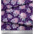 thumbnail image 3 of Soimoi Poly Georgette Fabric Geometric,Leaves & Rose Floral Print Fabric by the Yard 42 Inch Wide, 3 of 3