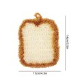 thumbnail image 3 of Dishwasher Cute Crochet Scrubbies Safe Reusable Non Scratch Double Layered Scrubber For Kitchen And Household Cleaning 5.5 By 4.3 Inches Beige, 3 of 6