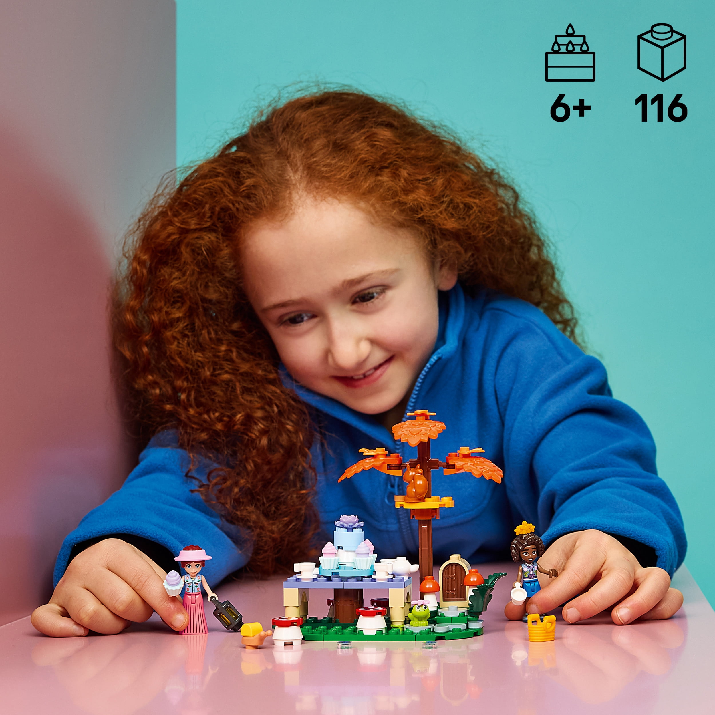 LEGO Friends Forest Tea Party - Building Toy for Girls & Boys, Ages 6+ - Toy Figures & Playset for Kids - Includes 2 Minidolls, a Frog & a Squirrel - Gift for Birthdays - 42690