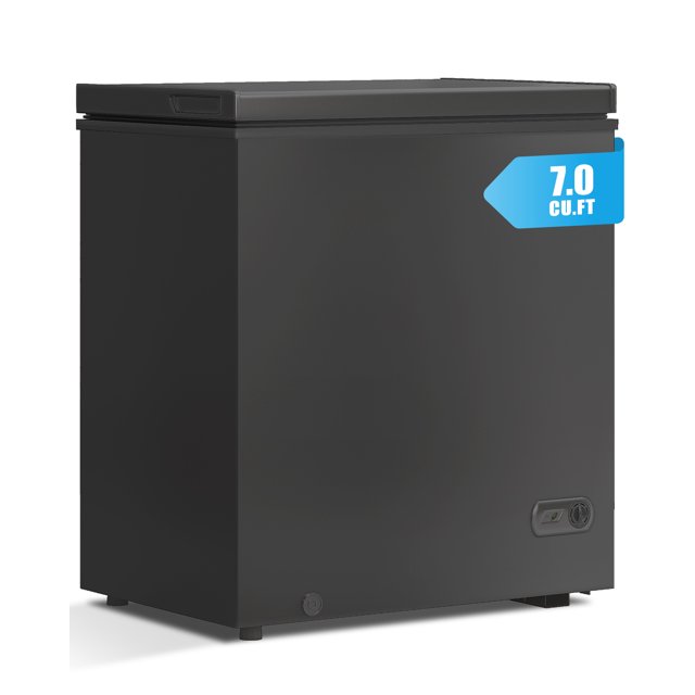 TABU 7.0 cu ft Deep Freezer, Convertible Chest Freezer, Garage Ready, Top Open Door, Black