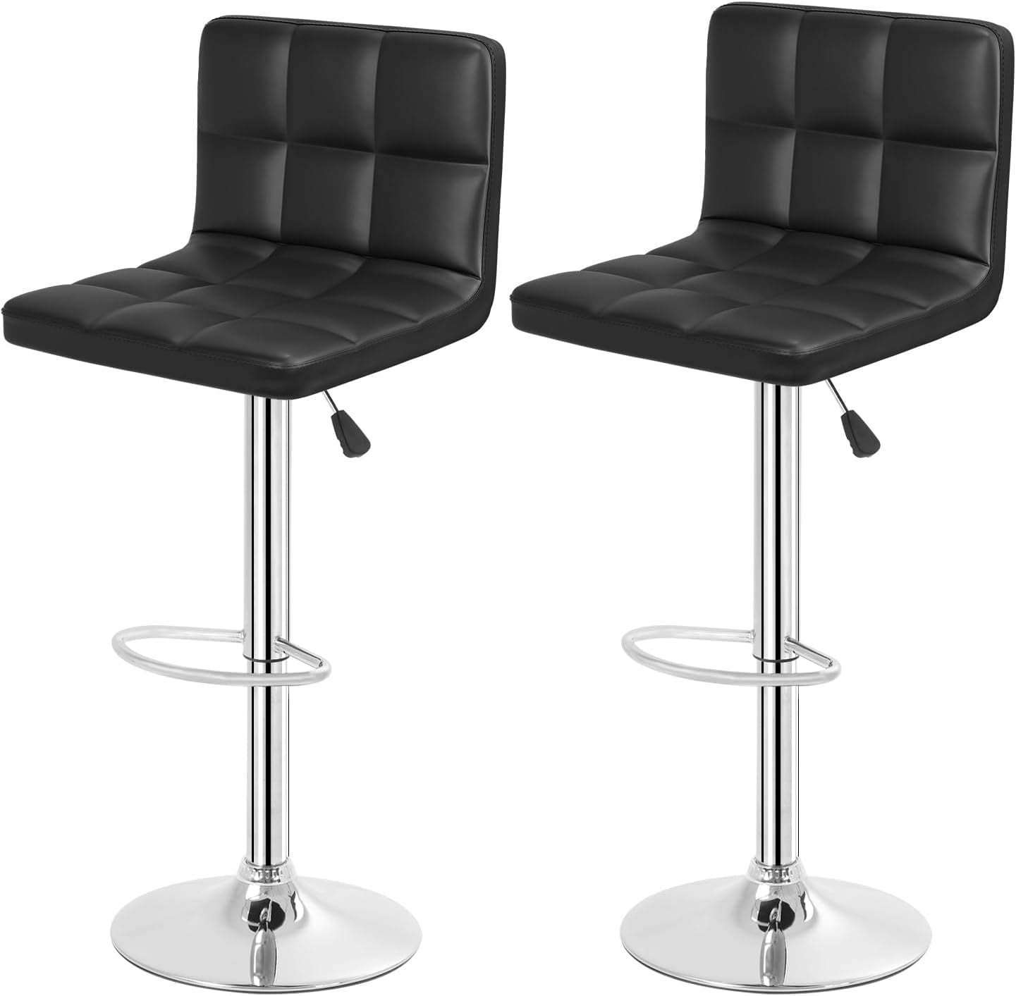 BestOffice Adjustable Bar Stools Set of 2, Swivel Counter Height Bar ...