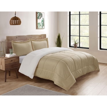 Swift Home Reversible Plush Mink & Sherpa Comforter Set, Luxuriously Soft