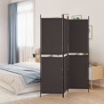 thumbnail image 1 of vidaXL 3-Panel Room Divider Brown 150x180 cm Fabric, 1 of 5
