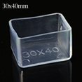 thumbnail image 1 of Luckyn Chair Leg Cap Covers Clear, 12 Pcs Rubber Chair Leg Rectangle Covers Furniture Table Feet Floor Protectors, 1 of 4