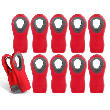 10 Pcs Pinces à Sacs avec Aimant - Pinces Alimentaires, Pinces à Chips, Pinces à Sacs pour Stockage Alimentaire avec Joint Hermétique