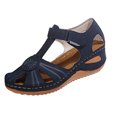 thumbnail image 2 of Babysbule Sandales pour Femmes Mode Sandales à Enfiler Ajourées Confortables Sandales à Talon Compensé Plage Chaussures Décontractées, 2 of 9
