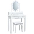 thumbnail image 1 of Patiojoy Ensemble de Coiffeuse Miroir Commode de Maquillage Éclairée avec Tiroirs Blanc, 1 of 7