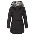 thumbnail image 3 of Innerwin Thickened Jacket Long Sleeve Ladies Coat Outdoor Solid Color Slim Fit Outwear Black M, 3 of 4