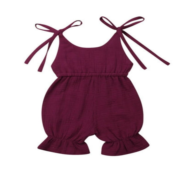 Baby Girl Clothes Cotton Halter Ruffle Romper