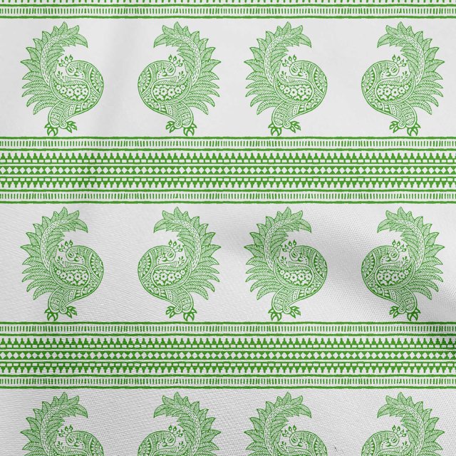 oneOone Rayon Green Fabric Block Fabric For Sewing Printed Craft Fabric By The Yard 56 Inch Wide-OY