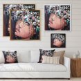 thumbnail image 4 of Designart Portrait Of A Young Lady With Flowers II FLOAT FRAME WALL ART, 4 of 4