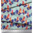 thumbnail image 2 of Soimoi Cotton Poplin Fabric Text & Hen Bird Print Fabric by Yard 56 Inch Wide, 2 of 3