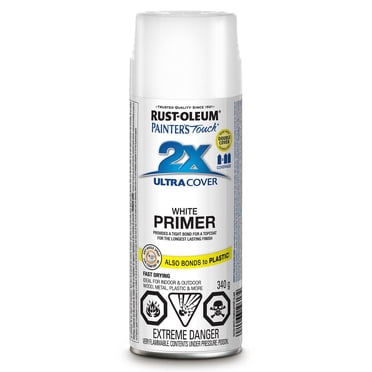 Rust-Oleum Painter's Touch 2X Ultra Cover Multi-Purpose Primer White, 340g Aerosol Spray Paint