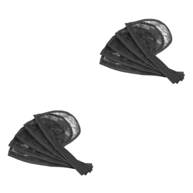 kurtrusly 5pcs Hair Net for Making Ponytail Caps Hair Wig Accessories Net Weaving black length 19.2cm 2Set