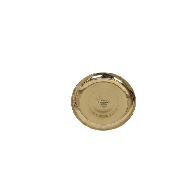 Bronze Kansa Plate Handmade Full Size Set Of 1 - Gift For Wedding, Diwali, Navratri & Dusshera