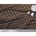 thumbnail image 3 of Soimoi Brown Poly Georgette Fabric Palm Leaves Print Fabric by the Yard 42 Inch Wide, 3 of 3