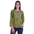 thumbnail image 1 of Moomaya Haut à Manches Longues Imprimé avec Patte de Boutonnage, Col Rond, Tunique d'Été Décontractée pour Femme, 1 of 5