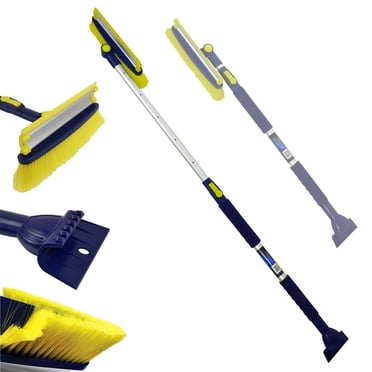 Michelin 63" Heavy Duty Snow Brush with Ice Scraper, Extra Long for Efficient Snow Removal