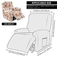 thumbnail image 2 of Dznils Housse Imprimée pour Fauteuil Inclinable, Housse Extensible en Polyester pour Sofa Inclinable, Motif Floral Rouge, 2 of 10