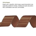 thumbnail image 3 of Unique Bargains 1 1/2 Inch 25 Yard Wide Satin Ribbon with Gold Edges Grosgrain Fabric Ribbon for Gift Wrapping, Brown, 3 of 7