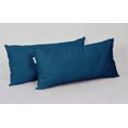 thumbnail image 3 of Vargottam Indoor/Outdoor Polyester Fabric Lumbar Pillow With Insert, All-Weather Waterproof Decorative Throw Pillow for Patio Furniture-Set of 2 - Navy Blue, 3 of 7