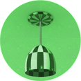 thumbnail image 1 of Ahgly Company Machine Washable Indoor Round Transitional Neon Green Area Rugs, 7' Round, 1 of 7