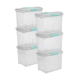 thumbnail image 1 of Sterilite Large Nesting ShowOffs Clear File Box w/ Handle, (6 Pack), 1 of 12