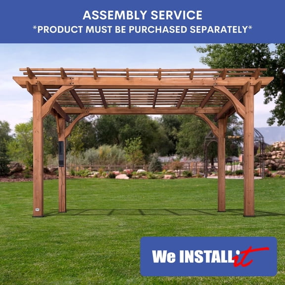 Home Installation Service - Wooden Pergola Assembly (11 to 13 ft, Determined by Longest Side)