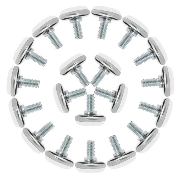 Unique Bargains M8 x 25 x 30mm Furniture Leveling Feet Adjustable Leveler for Chair Leg 20pcs