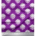 thumbnail image 1 of Soimoi Silk Fabric Floral Block Fabric Prints by Yard 42 Inch Wide, 1 of 3