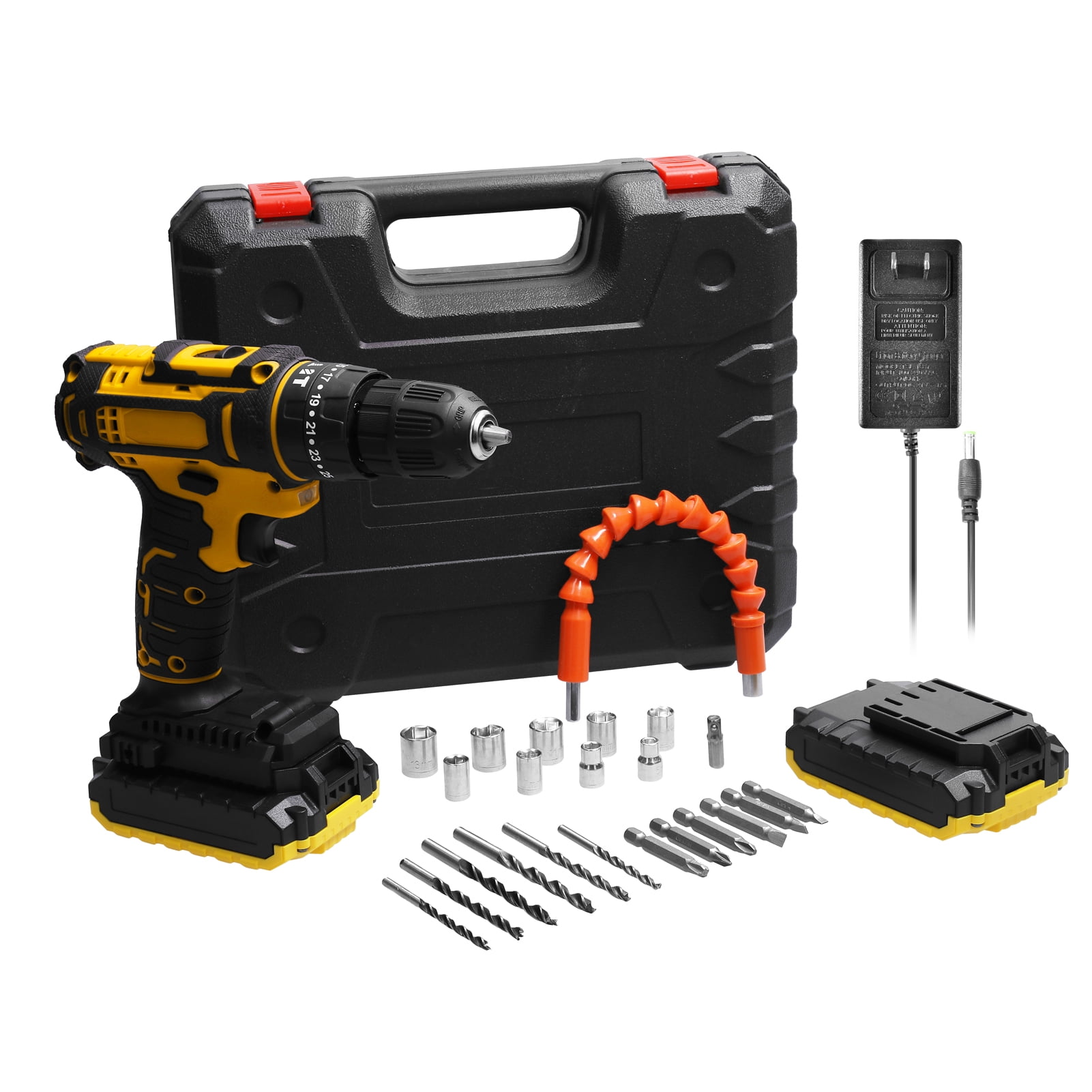 Amdohai Household 3in1 Multifuctional 21V Electric Drill 3 Working Modes 2 Speed Control Stepless Speed Regulation