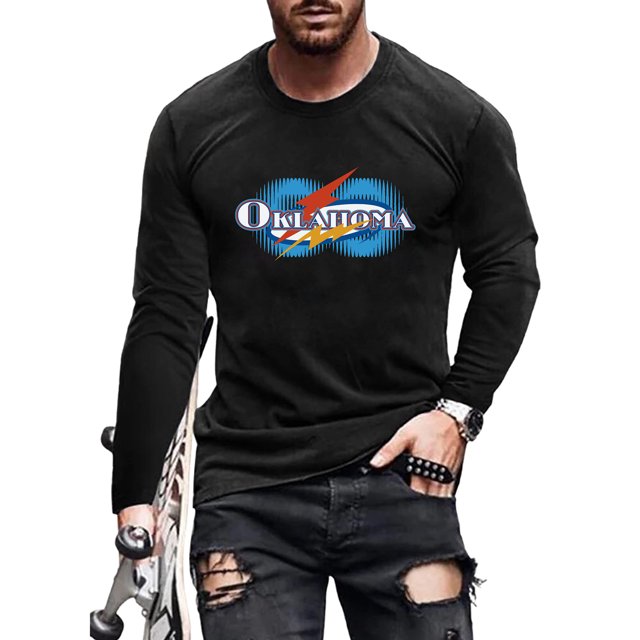 UKAP Mens T Shirt Crew Neck Tops Long Sleeve Loose Fall Pullover #02 XL