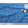 thumbnail image 3 of Soimoi Blue polyester Crepe Fabric Crystals Floral Printed Craft Fabric by the Yard 52 Inch Wide, 3 of 5