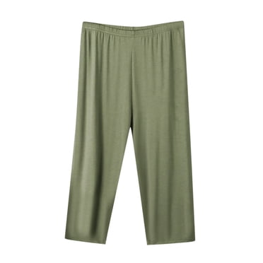 HAiming Women's Plus Size Capri Pants Sleepwear Pajama Bottoms Summer Casual Soft Comfortable Pjs Lounge Trousers