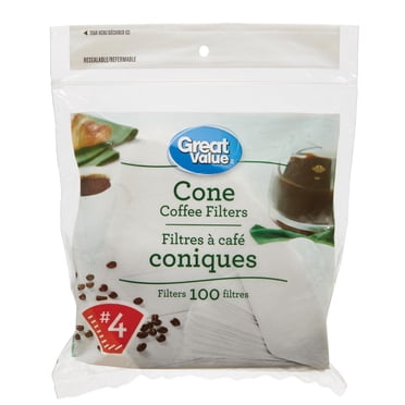 Great Value No. 4 Cone Coffee Filters
