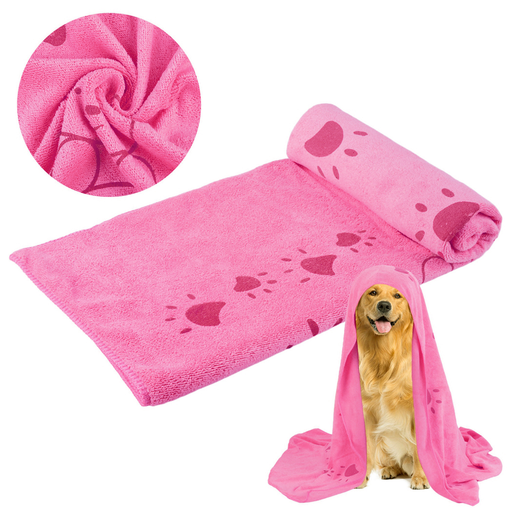 Pet Towel Paw Design Ultra-absorbent Multi-purpose Dog Towel Dog Bath Towel
